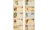 Рисовая бумага для декупажа "Рождественские открытки №1" "Craft Premier", A4, 25г/м