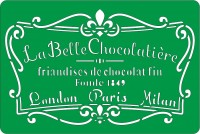 Трафарет на клеевой основе многоразовый "La Belle Chocolatiere", 10 х 15 см.