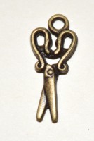 Декоративная подвеска "Винтажные ножницы", цвет - бронза  