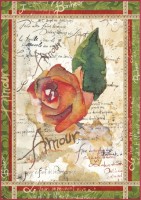 Рисовая бумага Stamperia, "Розы и поэзия"