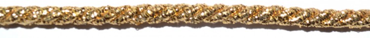 Шнур крученый металлизированный, цвет - золото, 1 м.    
