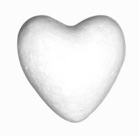 Фигурка из пенопласта "Сердце", высота - 10 см.  
