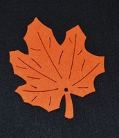 Декоративный элемент из фетра "Лист оранжевый" большой