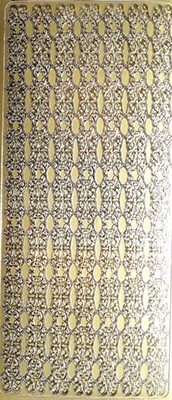 Объемные наклейки "Бордюр Барокко, широкий", 7 полос, цвет - золото     