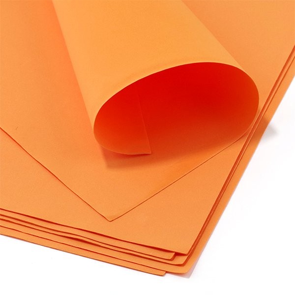 Фоамиран (пластичная замша), цвет - оранжевый