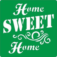 Трафарет на клеевой основе многоразовый "Home sweet home-2", 10х10 см.       