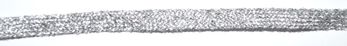  Лента металлизированная, цвет - серебро, 7 мм, 1 м.   