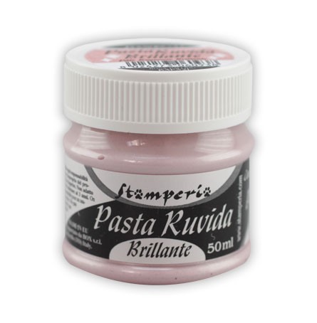 Паста Stamperia рельефная тонкая Liscia Satinata, цвет - "Бледно-розовый"   