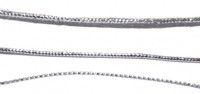 Шнур  металлизированный тонкий, цвет - серебро, 1 м.      