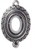 Металлическая  рамка (основа для кабошона), цвет - черненое серебро. внутр. размер - 10*14мм.  2