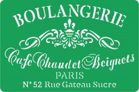 Трафарет на клеевой основе многоразовый "Boulangerie", 10 х 15 см.  