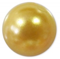 Половинки жемчужин пластиковые, D - 6 мм., цвет - желтый\ Акция 