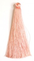 Кисточка декоративная шелковая, высота - 15 см., цвет - светлый лососевый