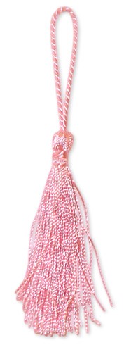 Кисточка декоративная, высота - 8 см., цвет - розовый