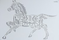 трафарет "Лошадь в стиле мехенди"          