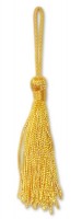 Кисточка декоративная, высота - 8 см., цвет - ярко-желтый