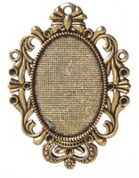 Металлическая  рамка (основа для кабошона), цвет - черненое золото. внутр. размер - 20*30мм.  