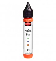 контур Viva Decor  Perlen pen для создания жемчужин, цвет "коралловый" (металлик) 