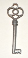Декоративная подвеска "Ключ", цвет - серебро