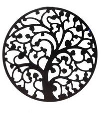 Металлический декоративный элемент "Дерево" , цвет - черный   