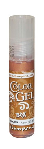 краска-контур Stamperia "Color gel" металлик,  медь