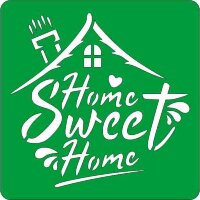 Трафарет на клеевой основе многоразовый "Home sweet home ( с домиком)", 10 х 10 см.      