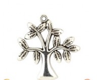 Декоративная подвеска "Дерево", цвет - серебро  