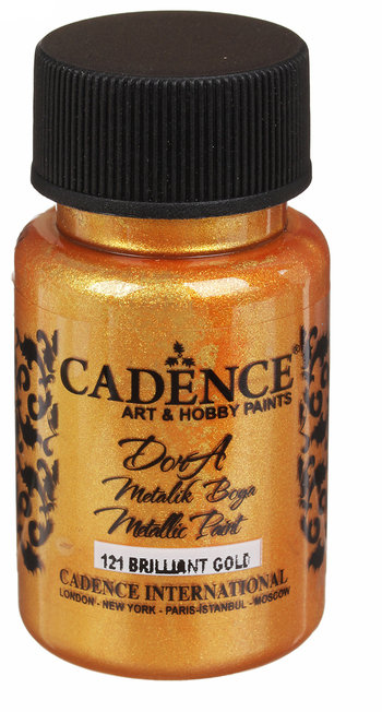 Краска акриловая Dora Cadence, цвет "Брилиантовое золото"