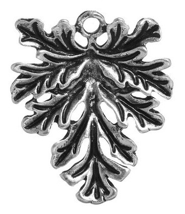 Металлический декоративный элемент "Ботаника", цвет- черненое серебро