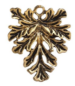 Металлический декоративный элемент "Ботаника", цвет- черненое золото