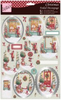 3-D карта для декупажа и скрапбукинга "Рождественские витрины"  