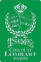 Трафарет на клеевой основе многоразовый " Chocolat Lombart", 10 х 15 см.                 
