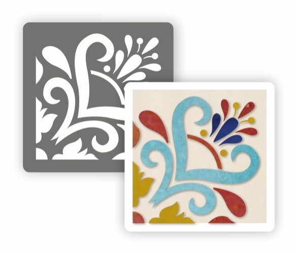Трафарет Event Design "Плитка Азулежу", 15 х 15 см. 