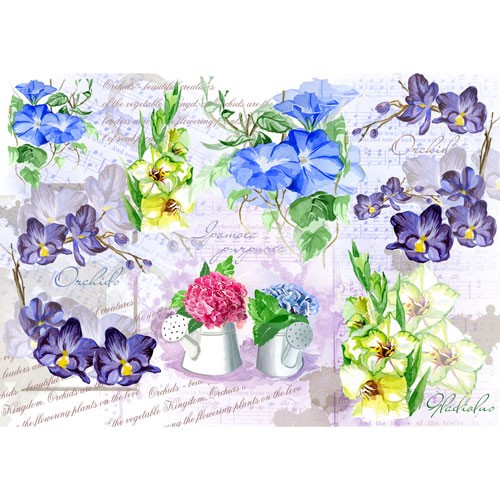 Рисовая бумага CraftPremier. Плотность - 20 гр/кв.м. Размер 28 х 38 см.  