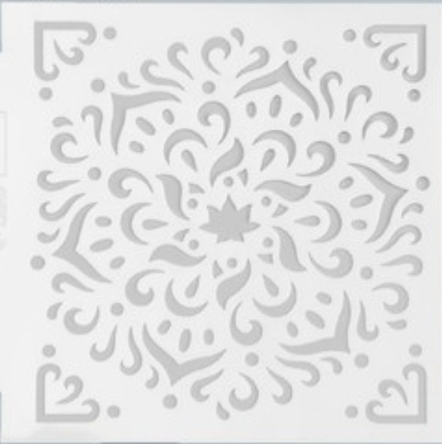 трафарет "Цветочная мандала", 13 х 13 см.     