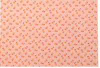 Ткань (хлопок 100%) на клеевой основе, цвет -  мелкие цветочки на светлом коралловом фоне 