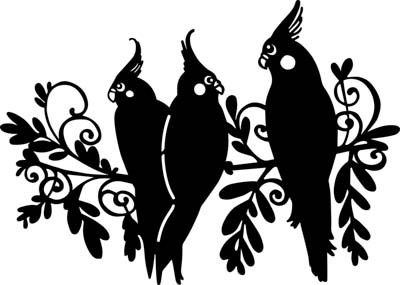 Трафарет - маска Marabu "Три птицы"
