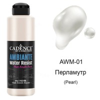 Водостойкая краска Cadence Ambiente Water Resist, цвет  - перламутр, металлик, 250мл + катализатор 10гр.    