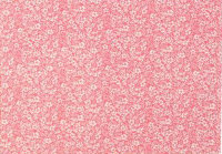 Ткань (хлопок 100%) на клеевой основе, цвет -  мелкие белые цветочки на  розовом фоне 