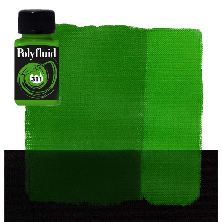 Краска акриловая Maimeri "PolyFluid",  цвет - зеленый светлый