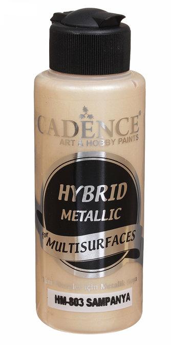 Краска  акриловая многоповерхностная гибридная  Cadence, 120 мл,  цвет - шампань (металлик)  