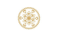 Трансфер - натирка декоративный  'Салфетка с гвоздиками'', цвет - золото, размер - 17 х 25 см.  