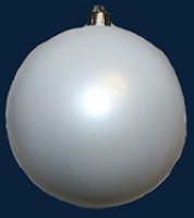 шар пластиковый, цвет - белый, D - 12 см. 