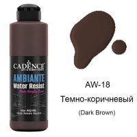 Водостойкая краска Cadence Ambiente Water Resist, цвет  - темно-коричневый, 250мл + катализатор 10гр.    