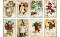 Рисовая бумага для декупажа "Рождественские открытки №3" "Craft Premier", A4, 25г/м 