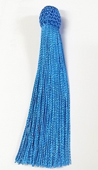 Кисточка декоративная, высота - 15 см., цвет -  ярко-голубой