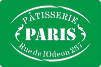 Трафарет на клеевой основе многоразовый "Patisserie Paris", 10 х 15 см.   
