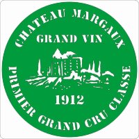 Трафарет на клеевой основе многоразовый "Grand vin 1912", D-20 см.       