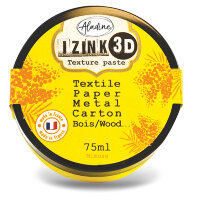 Текстурная паста Aladine IZINK 3D, цвет - "мимоза" (желтый)     