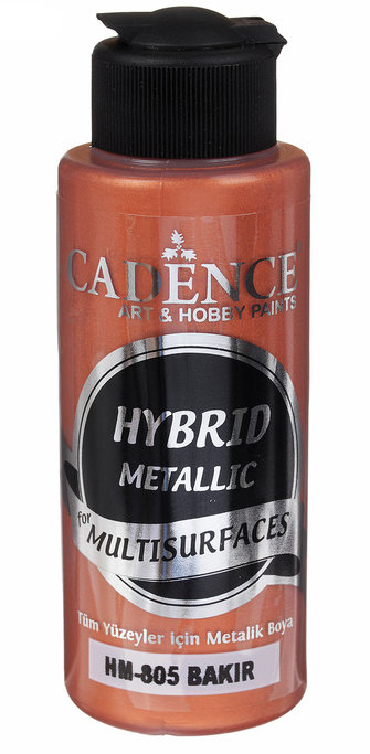 Краска  акриловая многоповерхностная гибридная  Cadence, 120 мл.,  цвет -  медь (металлик) 